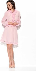Różowa sukienka Lemoniade mini z szyfonu
