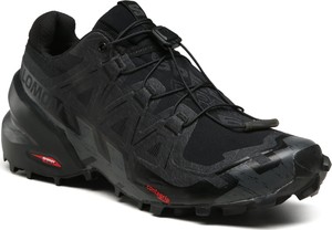 Czarne buty sportowe Salomon w sportowym stylu z płaską podeszwą sznurowane