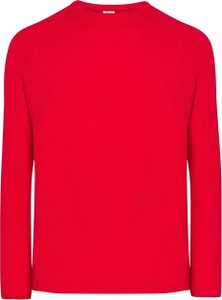 Czerwona koszulka z długim rękawem jk-collection.pl w stylu casual