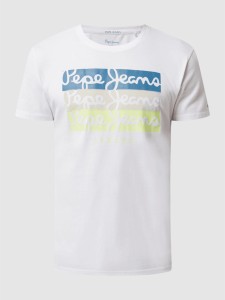 T-shirt Pepe Jeans z krótkim rękawem w młodzieżowym stylu z nadrukiem