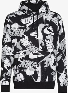 Czarna bluza Nike w sportowym stylu z nadrukiem
