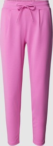 Różowe spodnie Ichi w stylu casual