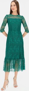 Zielona sukienka L’AF maxi z długim rękawem
