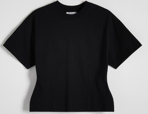 T-shirt Reserved z bawełny w stylu casual z okrągłym dekoltem