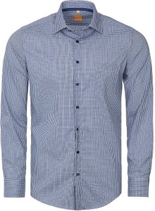 Niebieska koszula Redmond z tkaniny w stylu casual