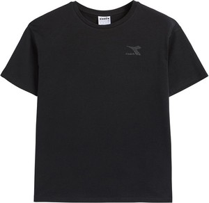 Czarny t-shirt Diadora z bawełny