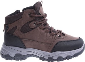 Brązowe buty trekkingowe Pantofelek24.pl sznurowane