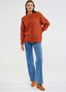 Pomarańczowy sweter Big Star w stylu vintage