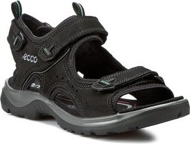 Czarne sandały Ecco sznurowane