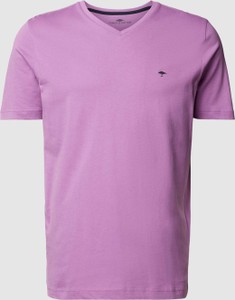 Fioletowy t-shirt Fynch Hatton z bawełny w stylu casual