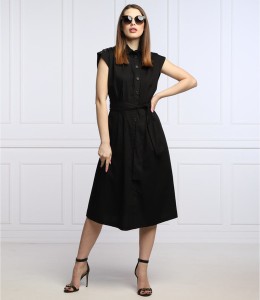 Czarna sukienka Liu-Jo bez rękawów midi
