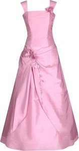Różowa sukienka Fokus rozkloszowana maxi