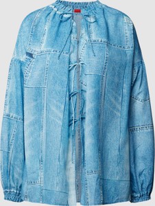 Bluzka Hugo Boss z długim rękawem w stylu casual z jeansu