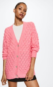 Różowy sweter Mango w stylu casual