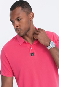 Różowy t-shirt Ombre z bawełny