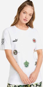 T-shirt Puma z nadrukiem w sportowym stylu z krótkim rękawem