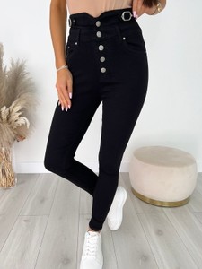 Moda Spodnie Spodnie rurki JBRAND Spodnie rurki czarny W stylu casual 