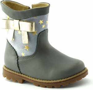 Buty dziecięce zimowe RenBut ze skóry dla dziewczynek