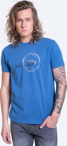 Niebieski t-shirt Big Star z dzianiny z krótkim rękawem