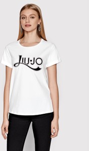 T-shirt Liu-Jo w młodzieżowym stylu z krótkim rękawem z okrągłym dekoltem