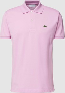 Różowa koszulka polo Lacoste z bawełny w stylu casual