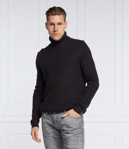 Czarny sweter Joop! z wełny w stylu casual z okrągłym dekoltem