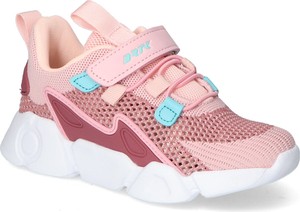 Różowe buty sportowe dziecięce Bartek dla dziewczynek ze skóry na rzepy