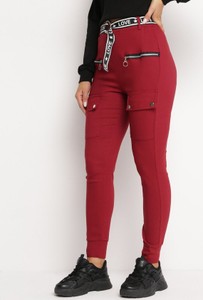 Czerwone spodnie born2be w stylu casual