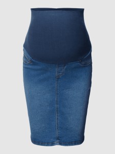 Mama Licious Spódnica jeansowa ciążowa z elastycznym pasem na brzuch model ‘MLamy’