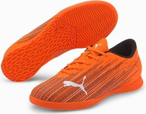 Pomarańczowe buty sportowe dziecięce Puma sznurowane dla chłopców