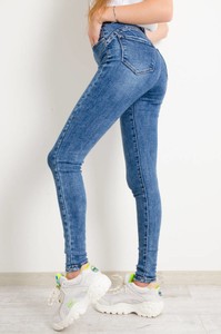 Niebieskie jeansy Olika w stylu casual z jeansu