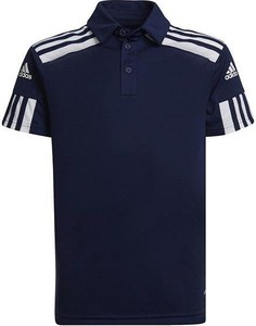Niebieska koszulka polo Adidas z dzianiny