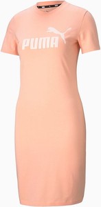 Różowa sukienka Puma z krótkim rękawem mini prosta