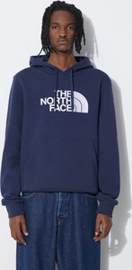 Granatowa bluza The North Face w sportowym stylu z bawełny