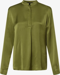 Zielona bluzka More & More z satyny w stylu casual