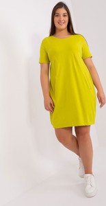 Żółta sukienka Relevance mini dla puszystych w stylu casual