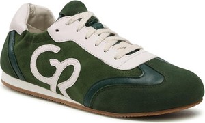 Zielone buty sportowe Gino Rossi sznurowane z zamszu