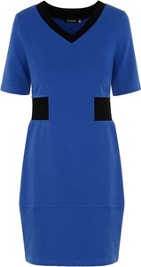 Niebieska sukienka Ochnik mini z krótkim rękawem prosta