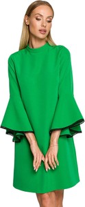 Zielona sukienka Made Of Emotion mini w stylu casual z okrągłym dekoltem