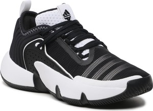 Czarne buty sportowe dziecięce Adidas Performance sznurowane w paseczki