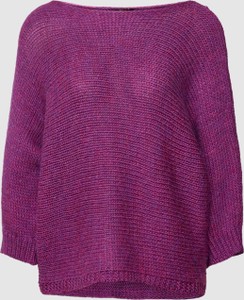 Fioletowy sweter More & More z alpaki
