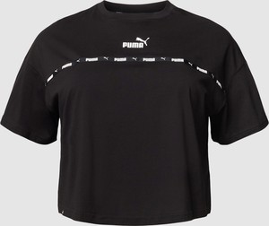 Czarny t-shirt Puma Performance Plus z okrągłym dekoltem z krótkim rękawem w sportowym stylu