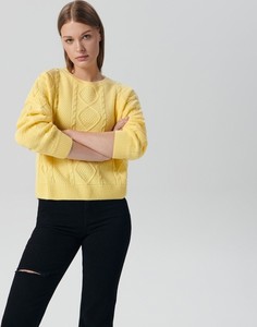 Żółty sweter Sinsay w stylu casual