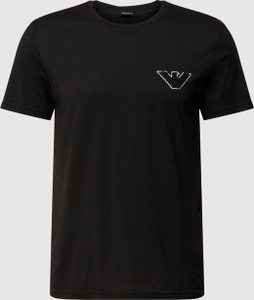 Czarny t-shirt Emporio Armani w stylu casual z bawełny