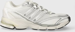 Srebrne buty sportowe Adidas Originals sznurowane w sportowym stylu