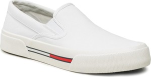 Tenisówki Tommy Jeans - Slip On Canvas Color EM0EM01156 White YBR
