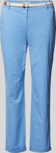 Niebieskie spodnie Christian Berg Woman w stylu retro z bawełny