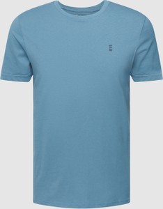 Niebieski t-shirt No Excess z nadrukiem z krótkim rękawem w stylu casual