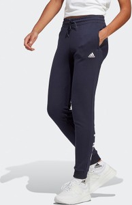 Granatowe spodnie sportowe Adidas w sportowym stylu z dresówki