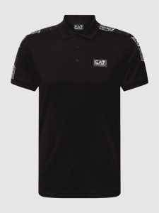 Czarna koszulka polo Emporio Armani z krótkim rękawem